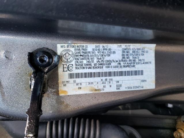 Photo 10 from auction – 2012 FORD FOCUS SE with VIN 1FAHP3F22CL438875