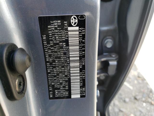 Photo 10 from auction – 2021 TOYOTA COROLLA LE with VIN 5YFEPMAE4MP160526