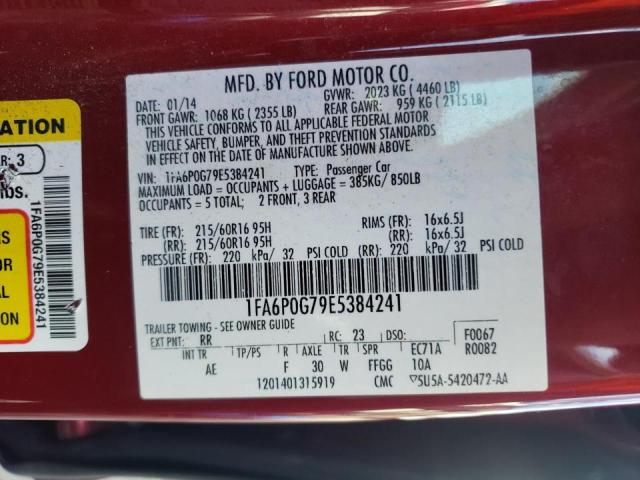 Photo 10 from auction – 2014 FORD FUSION S with VIN 1FA6P0G79E5384241