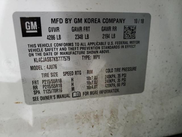 Photo 10 from auction – 2019 BUICK ENCORE PRE with VIN KL4CJASB7KB777579