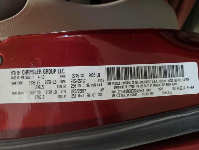 Photo 10 from auction – 2013 CHRYSLER TOWN & COU with VIN 2C4RC1BG8DR743533
