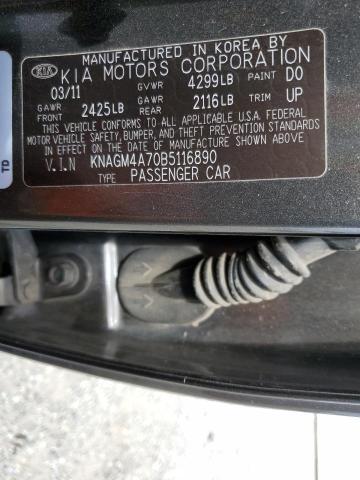 Photo 10 from auction – 2011 KIA OPTIMA LX with VIN KNAGM4A70B5116890
