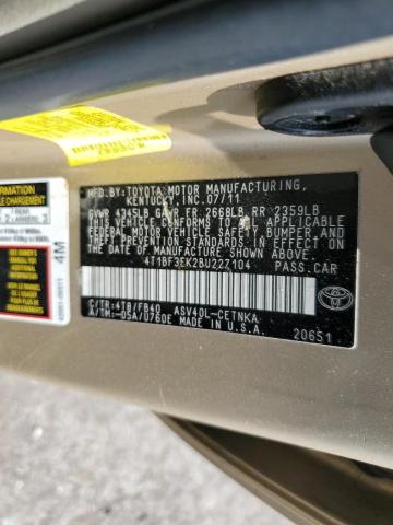 Photo 10 from auction – 2011 TOYOTA CAMRY BASE with VIN 4T1BF3EK2BU227104