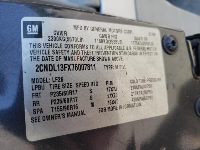 Photo 10 from auction – 2007 CHEVROLET EQUINOX LS with VIN 2CNDL13FX76007811