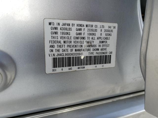 Photo 10 from auction – 2006 ACURA TSX with VIN JH4CL96806C020941