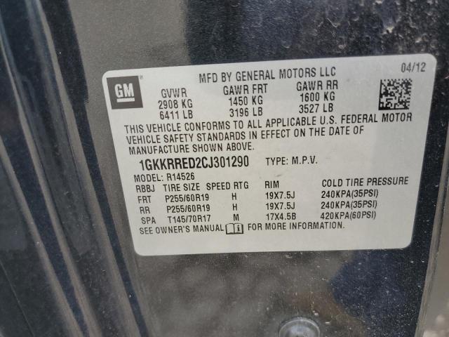 Photo 10 from auction – 2012 GMC ACADIA SLT with VIN 1GKKRRED2CJ301290