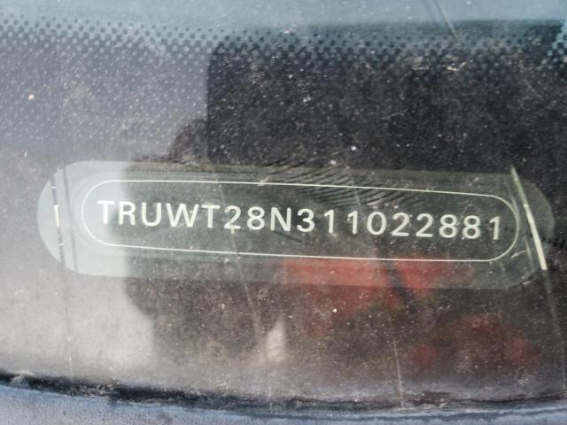 Photo 10 from auction – 2001 AUDI TT QUATTRO with VIN TRUWT28N311022881