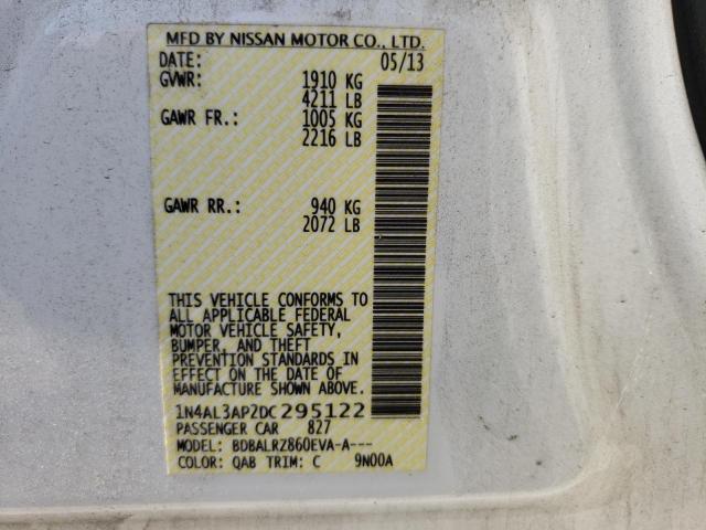 Photo 10 from auction – 2013 NISSAN ALTIMA 2.5 with VIN 1N4AL3AP2DC295122