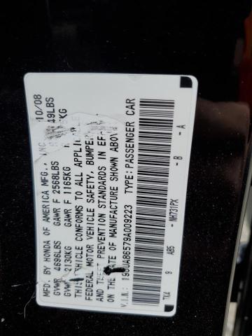 Photo 10 from auction – 2009 ACURA TL with VIN 19UUA86579A009223