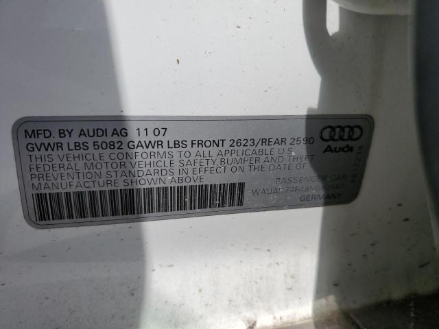 Photo 10 from auction – 2008 AUDI A6 3.2 with VIN WAUAH74F48N080547