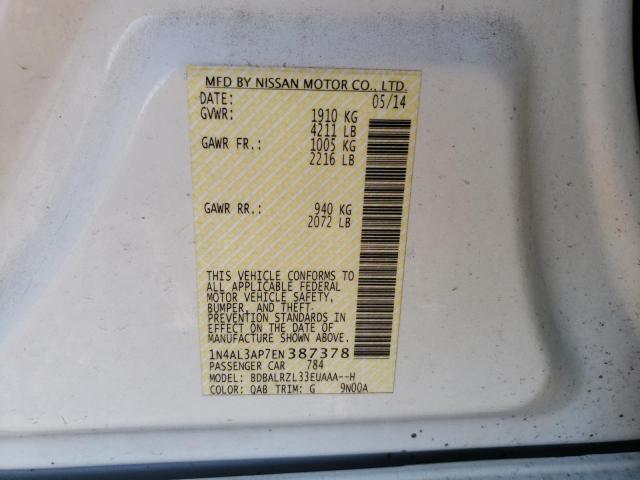 Photo 10 from auction – 2014 NISSAN ALTIMA 2.5 with VIN 1N4AL3AP7EN387378