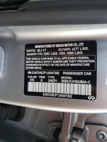 Photo 10 from auction – 2018 INFINITI QX30 with VIN SJKCH5CP1JA047302