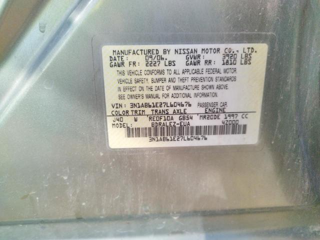 Photo 10 from auction – 2007 NISSAN SENTRA 2.0 with VIN 3N1AB61E27L604676