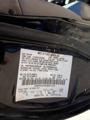 Фото 10 с аукциона – 2005 FORD TAURUS SEL с VIN 1FAFP56U05A301310