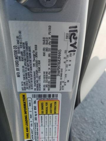 Photo 10 from auction – 2016 FORD FUSION SE with VIN 3FA6P0H70GR394445