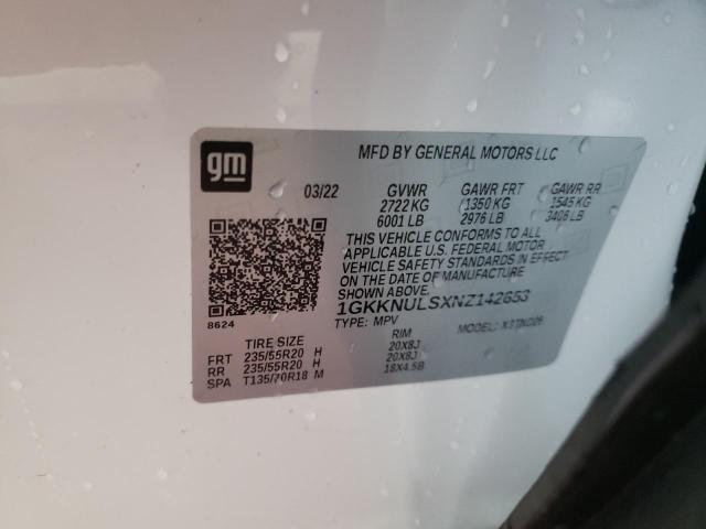 Photo 10 from auction – 2022 GMC ACADIA SLT with VIN 1GKKNULSXNZ142653