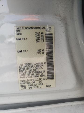 Photo 10 from auction – 2018 NISSAN ALTIMA 2.5 with VIN 1N4AL3AP3JC119143