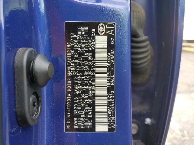 Photo 10 from auction – 2014 TOYOTA COROLLA L with VIN 2T1BURHE1EC051747