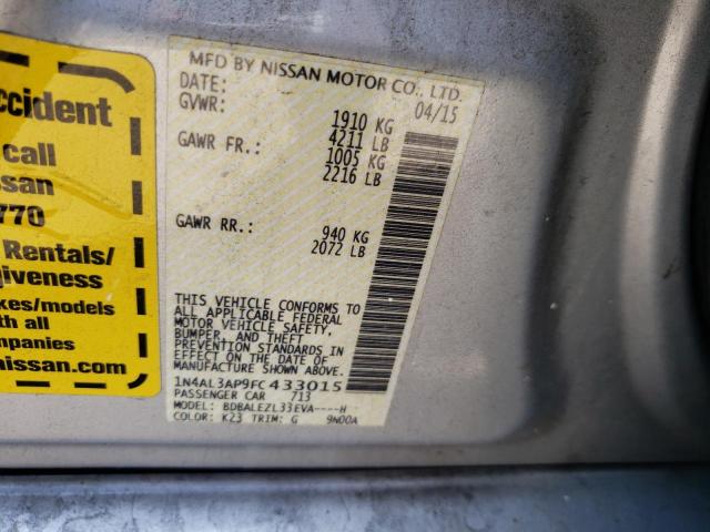 Photo 10 from auction – 2015 NISSAN ALTIMA 2.5 with VIN 1N4AL3AP9FC433015