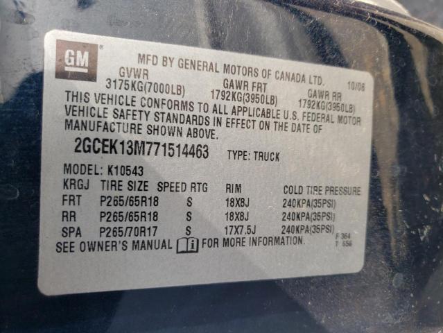 Photo 10 from auction – 2007 CHEVROLET SILVERADO with VIN 2GCEK13M771514463