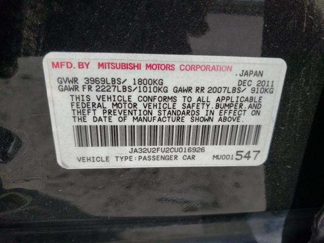 Photo 10 from auction – 2012 MITSUBISHI LANCER ES/ with VIN JA32U2FU2CU016926
