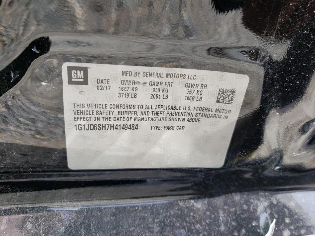 Photo 10 from auction – 2017 CHEVROLET SONIC LT with VIN 1G1JD6SH7H4149484