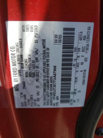 Photo 10 from auction – 2007 FORD EXPLORER X with VIN 1FMEU73E77UA87968