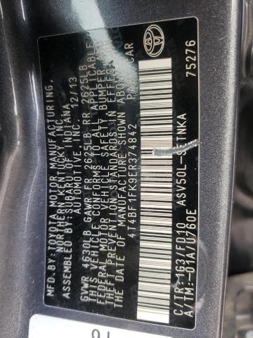 Photo 10 from auction – 2014 TOYOTA CAMRY L with VIN 4T4BF1FK9ER374842