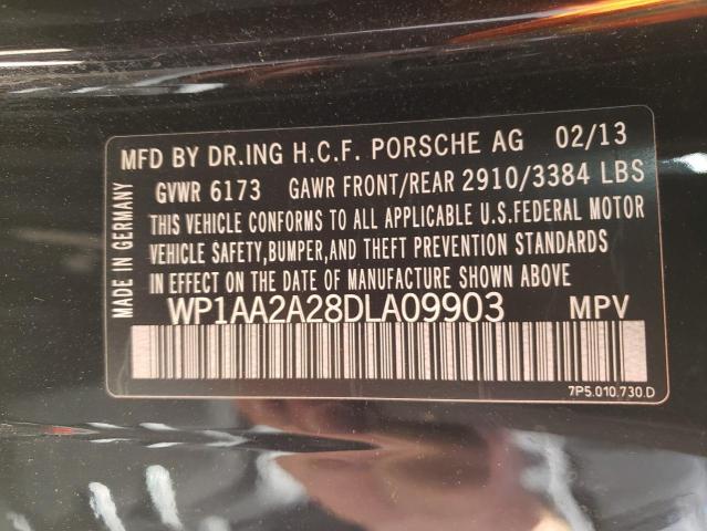 Photo 10 from auction – 2013 PORSCHE CAYENNE with VIN WP1AA2A28DLA09903