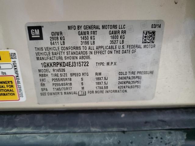 Photo 10 from auction – 2014 GMC ACADIA SLE with VIN 1GKKRPKD4EJ315722