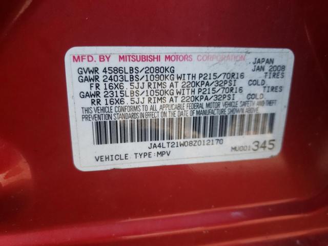 Photo 10 from auction – 2008 MITSUBISHI OUTLANDER with VIN JA4LT21W08Z012170