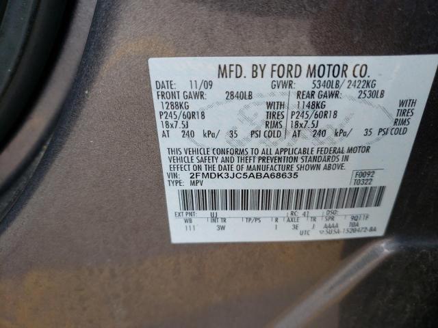 Photo 10 from auction – 2010 FORD EDGE SEL with VIN 2FMDK3JC5ABA68635