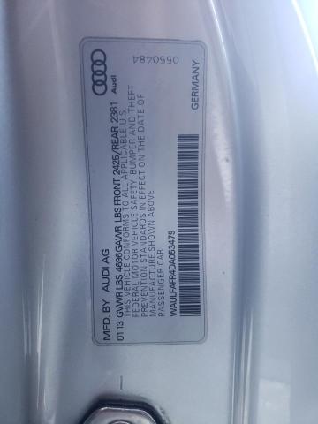 Photo 10 from auction – 2013 AUDI A5 PREMIUM with VIN WAULFAFR4DA053479