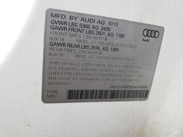 Photo 10 from auction – 2014 AUDI Q5 PREMIUM with VIN WA1LFAFPXEA049689