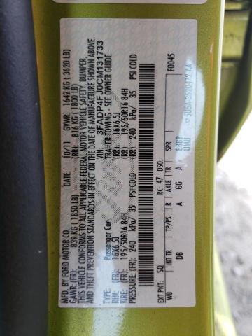 Photo 10 from auction – 2012 FORD FIESTA SES with VIN 3FADP4FJ0CM131733