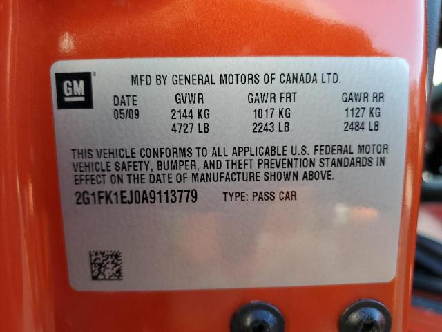 Photo 10 from auction – 2010 CHEVROLET CAMARO SS with VIN 2G1FK1EJ0A9113779
