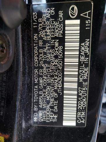 Photo 10 from auction – 2004 LEXUS ES 330 with VIN JTHBA30G145015098