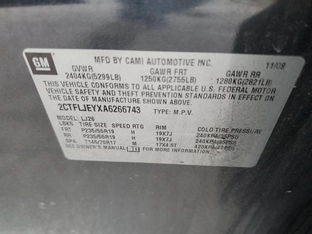 Photo 10 from auction – 2010 GMC TERRAIN SL with VIN 2CTFLJEYXA6266743