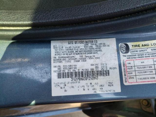 Photo 10 from auction – 2021 FORD FUSION with VIN 3FAHP0HA3BR250997