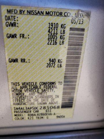 Photo 10 from auction – 2013 NISSAN ALTIMA 2.5 with VIN 1N4AL3AP5DC285068