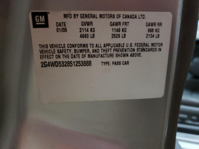 Photo 10 from auction – 2005 BUICK LACROSSE C with VIN 2G4WD532851253888