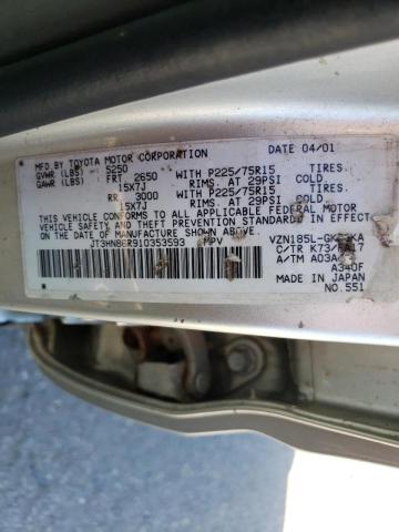 Photo 10 from auction – 2001 TOYOTA 4RUNNER SR with VIN JT3HN86R910353593