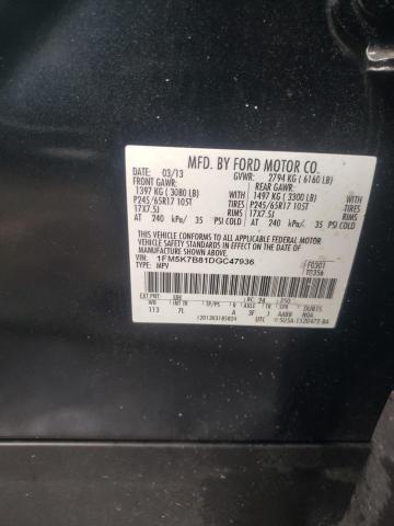 Photo 10 from auction – 2013 FORD EXPLORER with VIN 1FM5K7B81DGC47936