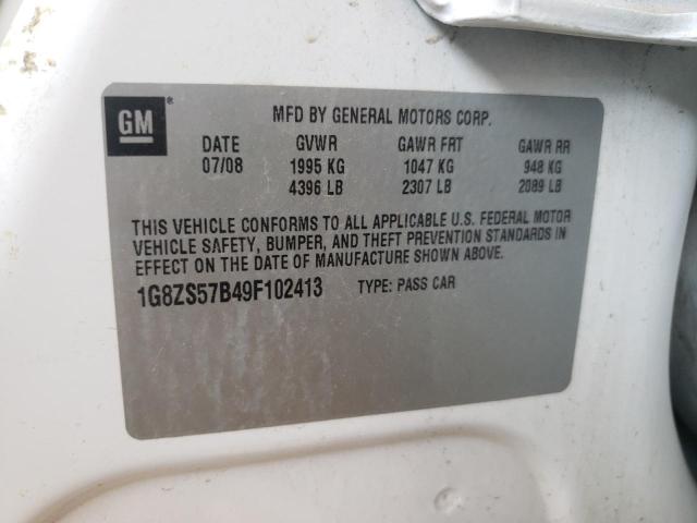 Photo 10 from auction – 2009 SATURN AURA XE with VIN 1G8ZS57B49F102413
