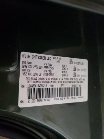 Photo 10 from auction – 2008 JEEP LIBERTY LI with VIN 1J8GN58K18W200213