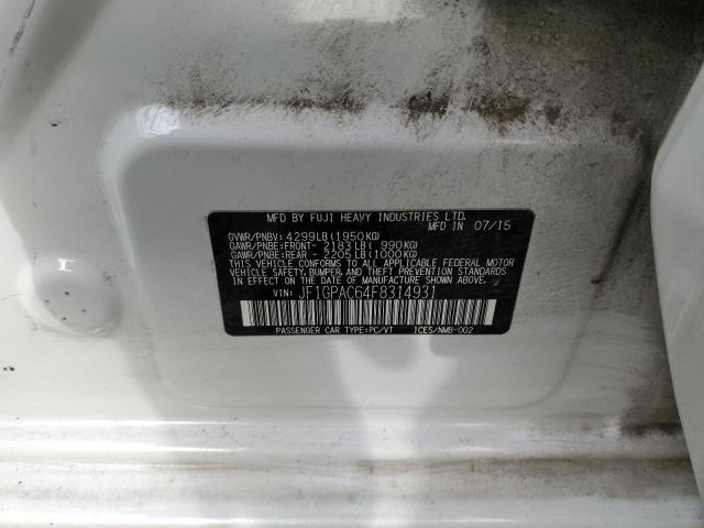 Photo 10 from auction – 2015 SUBARU IMPREZA PR with VIN JF1GPAC64F8314931