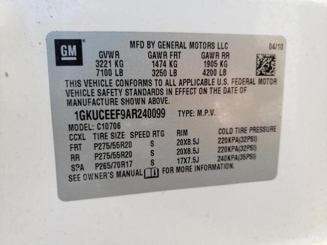 Photo 10 from auction – 2010 GMC YUKON DENA with VIN 1GKUCEEF9AR240099
