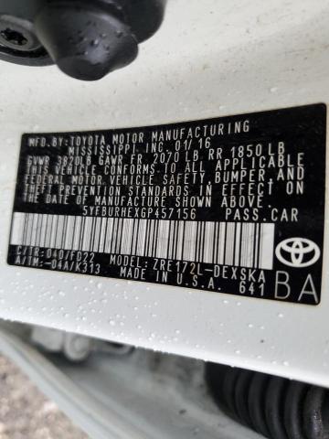 Photo 10 from auction – 2016 TOYOTA COROLLA L with VIN 5YFBURHEXGP457156