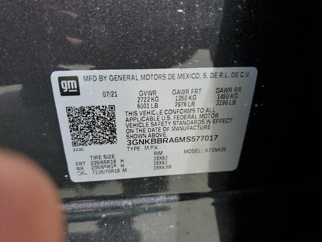 Photo 10 from auction – 2021 CHEVROLET BLAZER 1LT with VIN 3GNKBBRA6MS577017
