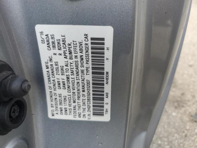 Photo 10 from auction – 2016 HONDA CIVIC EX with VIN 2HGFC3B35GH352007